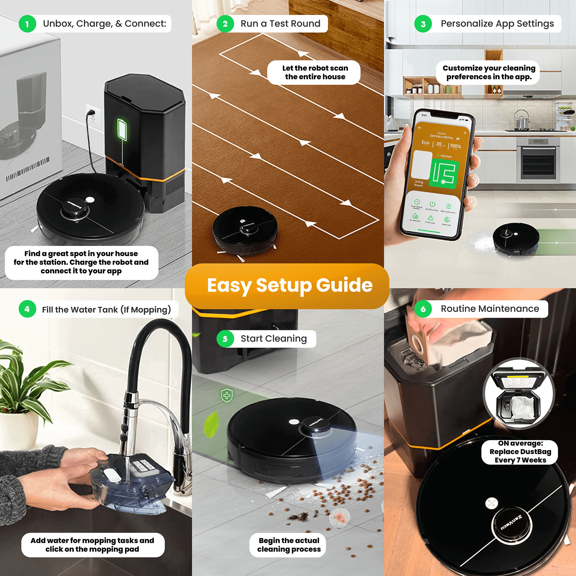 How to Use the ZenVacu G8 Pro Robot Vacuum: A Clear Step-by-Step Guide from Receiving to Using to Maintaining